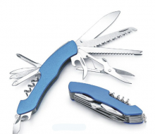 different types of pocket knife with 9 accessories
